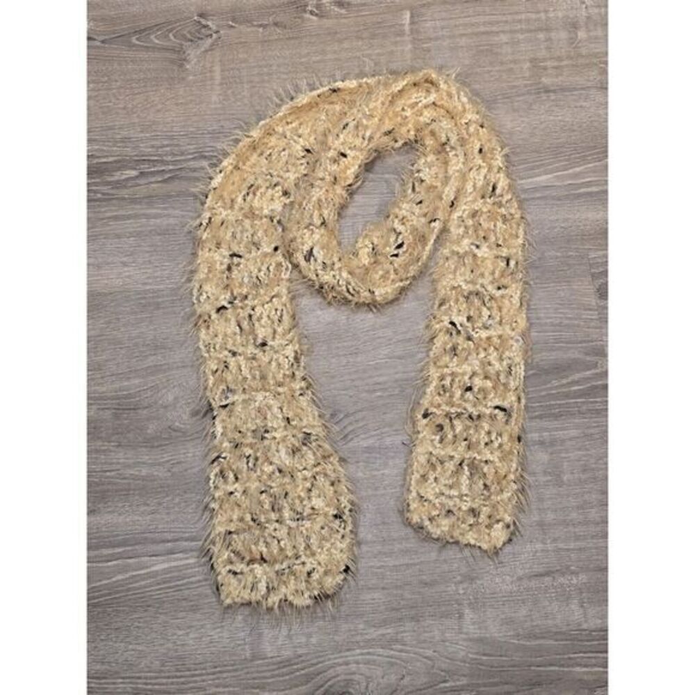 Unbranded Beige Crochet Scarf 84in